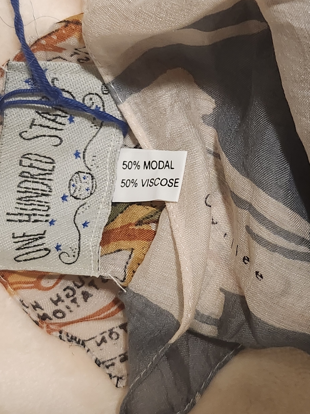One Hundred Stars New York City Map Scarf Vintage Style Wrap - Picture 5 of 8